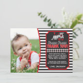 列車の誕生日お礼カード封筒付き 招待状 (スタンド正面)