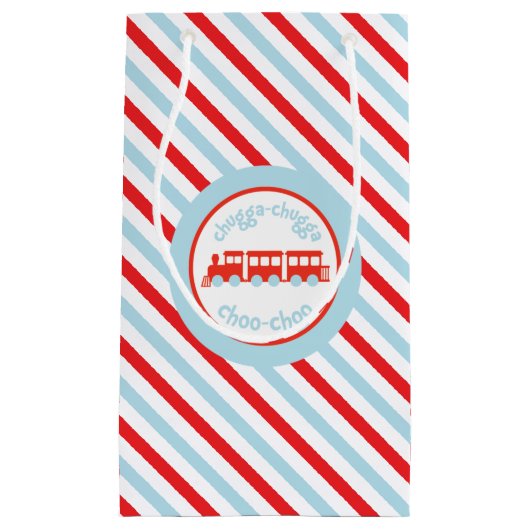 列車の誕生日のギフトバッグ スモールペーパーバッグ (正面)
