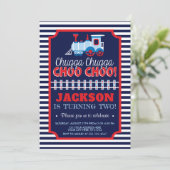 列車の誕生日の招待状|の列車の誕生会 招待状 (スタンド正面)