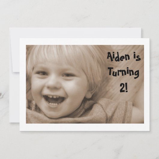 列車の誕生日の招待状 招待状 (正面)