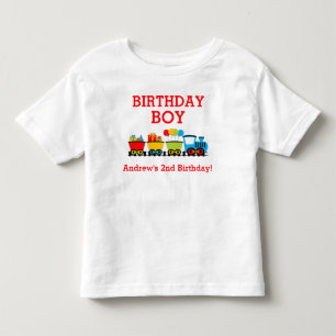 列車の誕生日のTシャツの幼児の子供 トドラーTシャツ