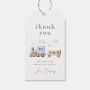 列車の誕生日パーティーサンキューユユーラベル ギフトタグ