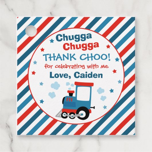 列車の誕生日パーティーデコルChugga Chugga Two Two フェイバータグ (正面)