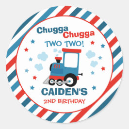 列車の誕生日パーティーデコルChugga Chugga Two Two ラウンドシール