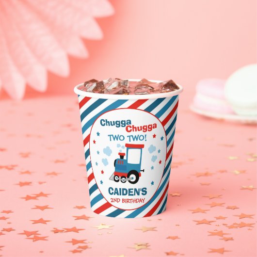 列車の誕生日パーティーデコルChugga Chugga Two Two 紙コップ (インサイチュ)