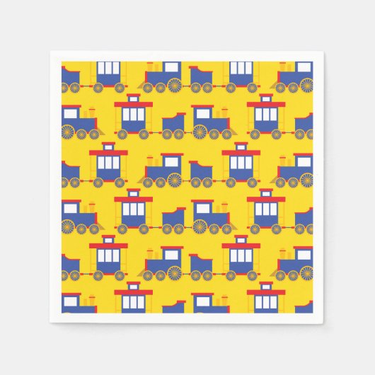 列車の誕生日パーティー スタンダードカクテルナプキン (正面)