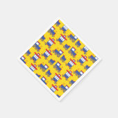 列車の誕生日パーティー スタンダードカクテルナプキン (角)