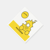 列車の誕生日パーティー スタンダードカクテルナプキン (角)