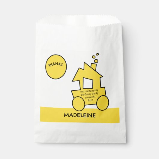 列車の誕生日パーティー フェイバーバッグ (正面)