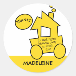 列車の誕生日パーティー ラウンドシール