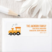 列車の誕生日パーティー ラベル (インサイチュ)