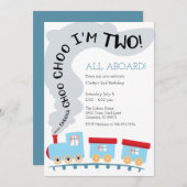 列車の誕生日招待状、列車の2番目の誕生日 招待状 (正面/裏面)