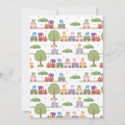 列車の誕生日 招待状 (裏面)