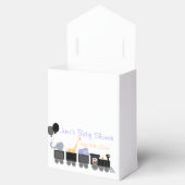 列車の赤ちゃんシャワーギフトボックスの上の赤ちゃん動物 フェイバーボックス (オープン)