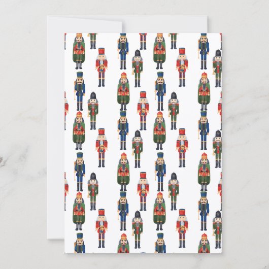 列車の赤ちゃんシャワー付きクリスマスのくるみ割り 招待状 (裏面)