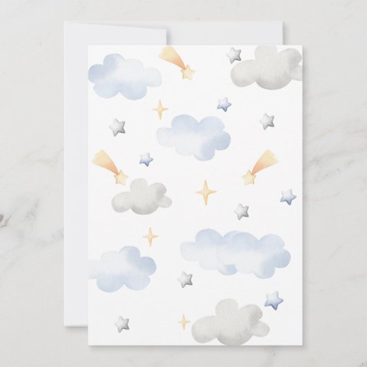 列車の赤ちゃんシャワー招待状、チュガボーイ赤ちゃんシャワー 招待状 (裏面)