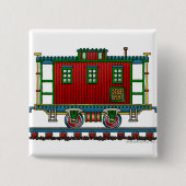 列車の車掌車車の鉄道ピン 缶バッジ (正面)