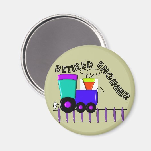 列車の退職したエンジニアの贈り物 マグネット (正面/裏面)