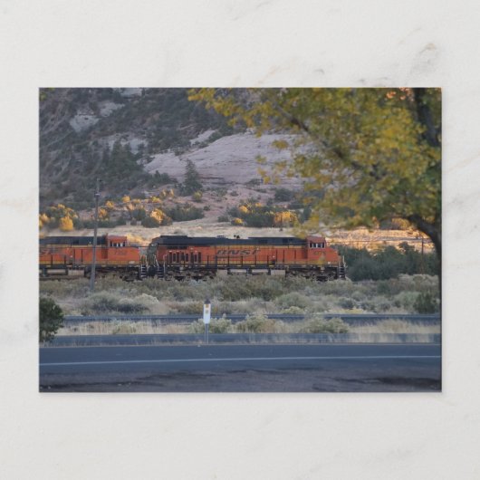 列車の運行 ポストカード (正面)