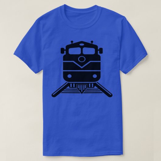 列車の運転デザイン鉄道機関車1 Tシャツ (デザイン正面)
