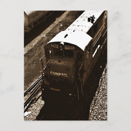 列車の郵便はがき ポストカード (正面)