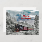 列車の雪写真 ポストカード (正面/裏面)