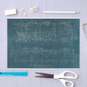 列車の青写真I 薄葉紙 (クラフト)