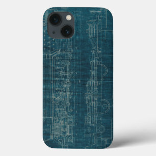 列車の青写真I iPhone 13ケース