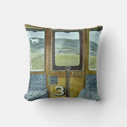 列車の風景(Eric Ravilious) クッション (正面)
