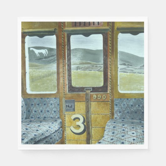 列車の風景(Eric Ravilious) スタンダードランチョンナプキン (正面)