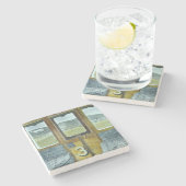 列車の風景(Eric Ravilious) ストーンコースター (横)