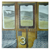 列車の風景(Eric Ravilious) タイル (正面)