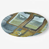 列車の風景(Eric Ravilious) ペーパープレート (アングル)