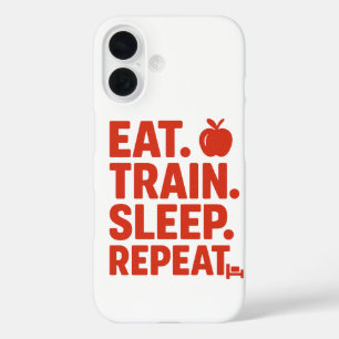 列車の食べスリープリピート電話壁紙 iPhone 16ケース