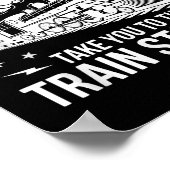列車の駅に連れて行かないで 面白い ポスター (角)