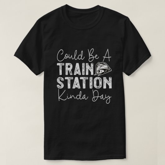 列車の駅の近い日かもしれない Tシャツ (デザイン正面)