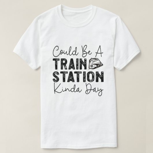 列車の駅の近い日かもしれない Tシャツ (デザイン正面)