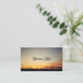 列車は日没の景色道を追跡します 名刺 (スタンド正面)