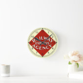 列車は明白な鉄道によってあなたのバッグを前方に送ることができます ラウンド壁時計 (ホーム)