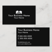 列車は白黒の名刺を追跡します 名刺 (正面/裏面)