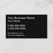 列車は白黒の名刺を追跡します 名刺 (裏面)