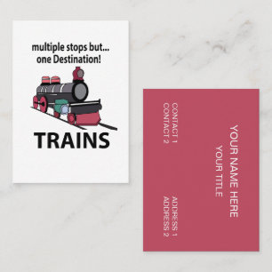 列車は複数の停車駅を持つが目的地は一つ 名刺