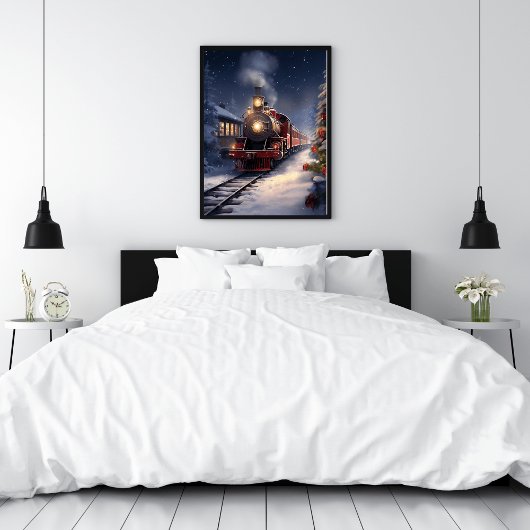 列車は雪のポスターを通過する ポスター