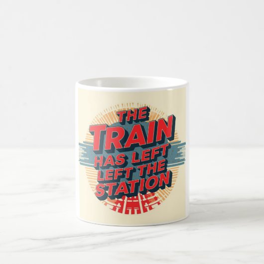 列車は駅を出発しました コーヒーマグカップ (中央)
