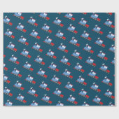 列車をテーマにした包装紙 ラッピングペーパー (フラット)