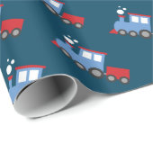 列車をテーマにした包装紙 ラッピングペーパー (ロールコーナー)