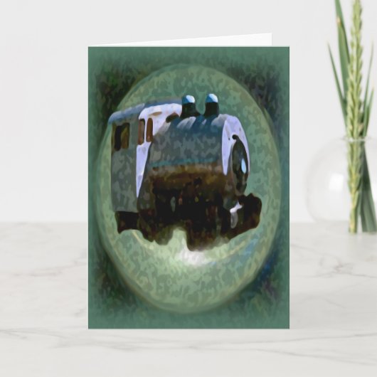 列車を押して下さい カード (正面)