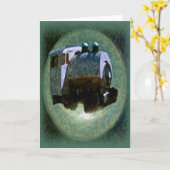 列車を押して下さい カード (黄色い花)