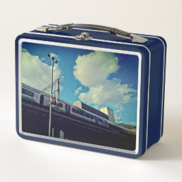 列車を見上げて メタルランチボックス