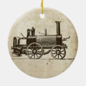 列車アンティーク玩具蒸気機関車 セラミックオーナメント (裏面)